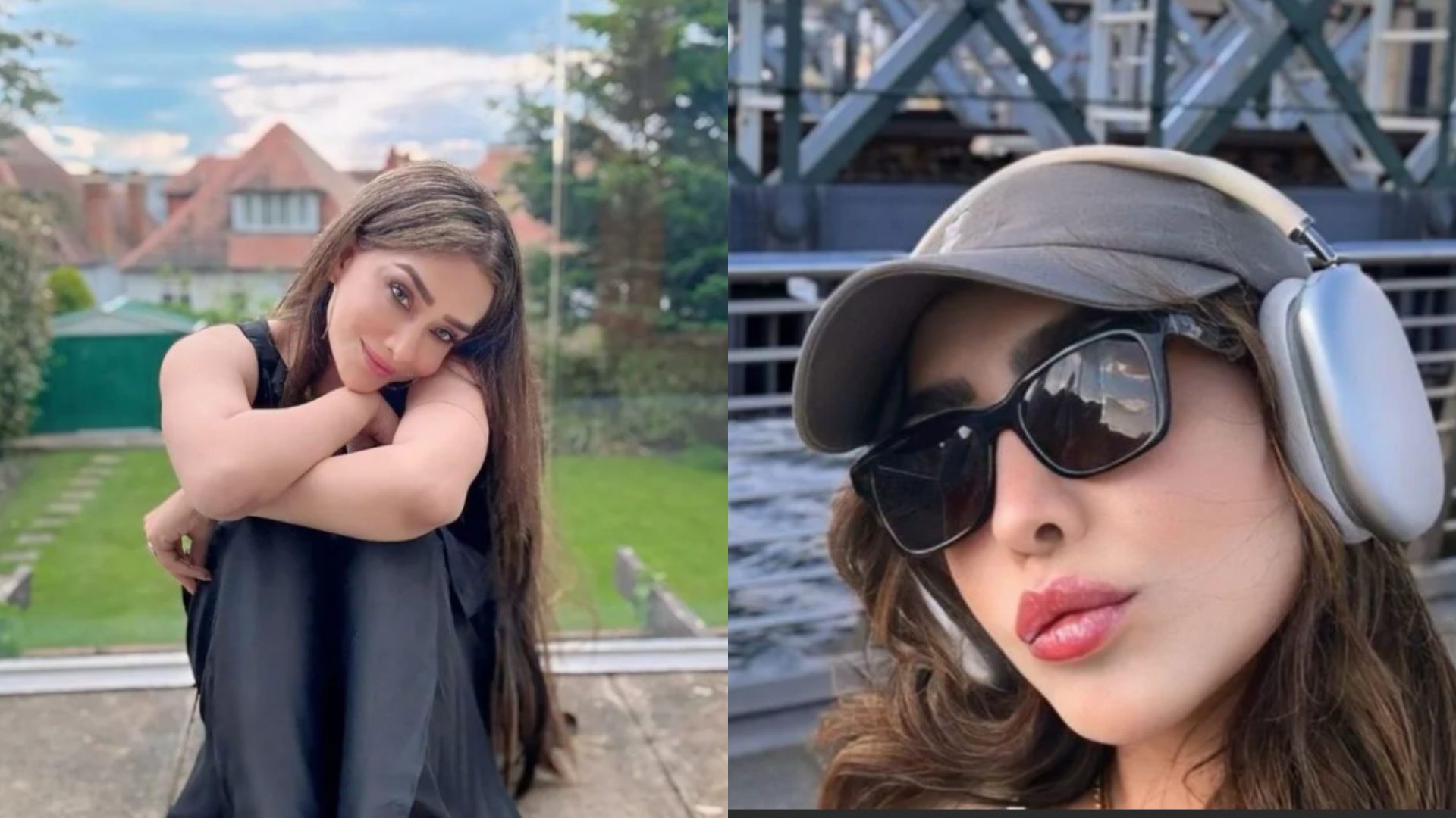 照片上：Maira Khan 正在享受伦敦最悠闲的假期