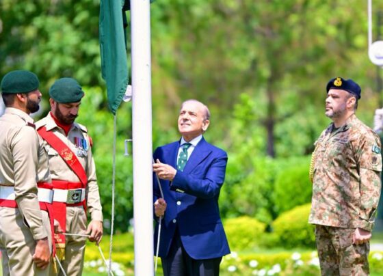 总理升旗庆祝感恩节