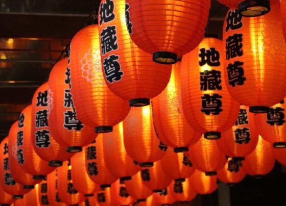 中国传统灯笼照亮世界