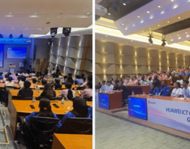 Pakistani students competing in Huawei ICT Competition Global Final visit Huawei’s Exhibition Hall, Dongguan R&D Campus in Shenzhen