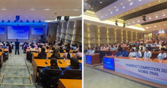 Pakistani students competing in Huawei ICT Competition Global Final visit Huawei’s Exhibition Hall, Dongguan R&D Campus in Shenzhen