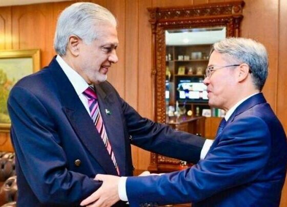 Ambassador Zaidong conveys DPM Dar China’s commendation for Pakistan’s successful de-escalation efforts
