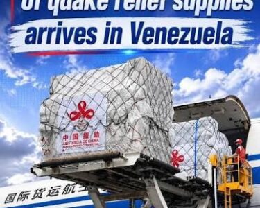 China’s first batch of quake relief supplies arrives in Venezuela